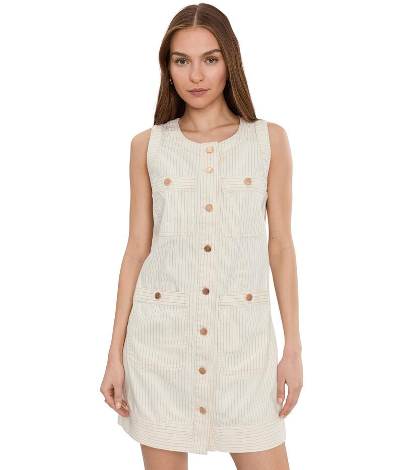 リヴァプール ロサンゼルス レディース トップス ワンピース Liverpoolos Angeles Patch Pocket Shift Dress Nautical Stripe ストライプ