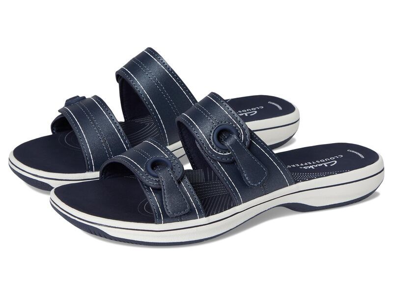 クラークス レディース シューズ サンダル Clarks Breeze Maye Navy Synthetic ネイビー