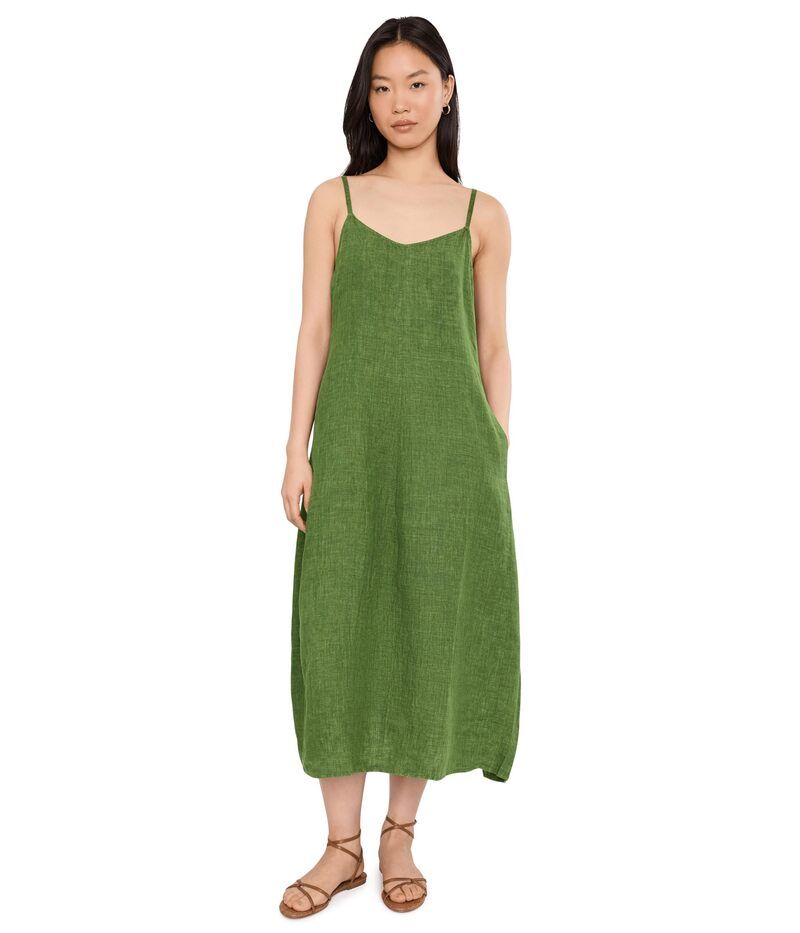 エイリーンフィッシャー レディース トップス ワンピース リネン Eileen Fisher Washed Organic Linen Delave Fullength Cami Dress Field