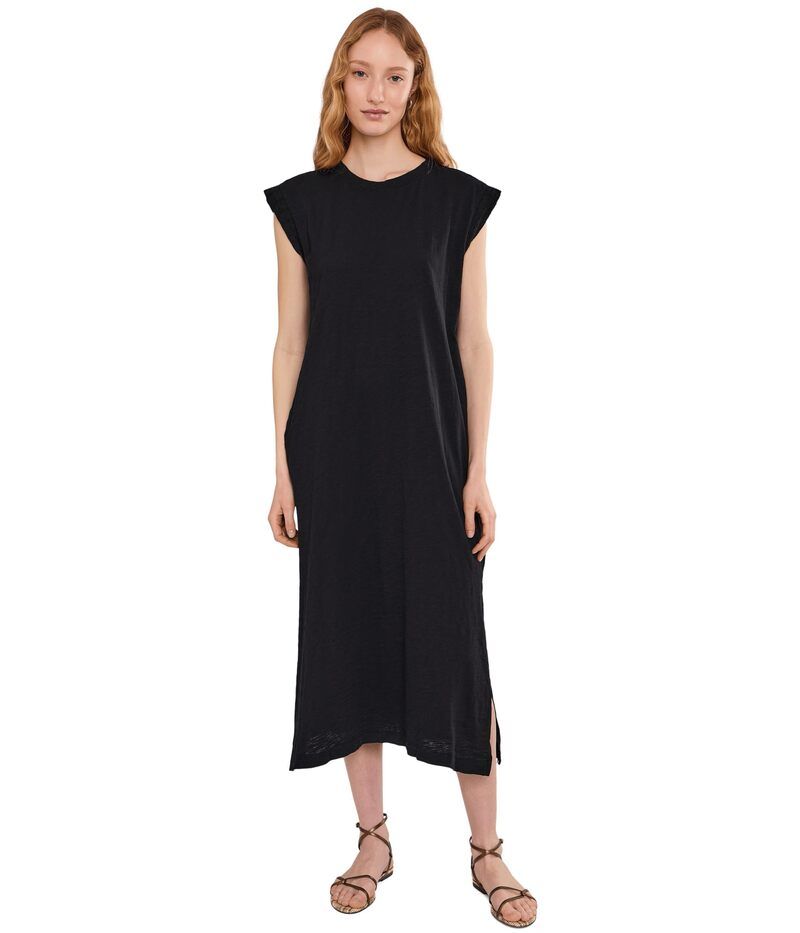 モッドドック レディース トップス ワンピース キャップ Mododocap Sleeve Column Dress with Conrast Cuffs Black ブラック