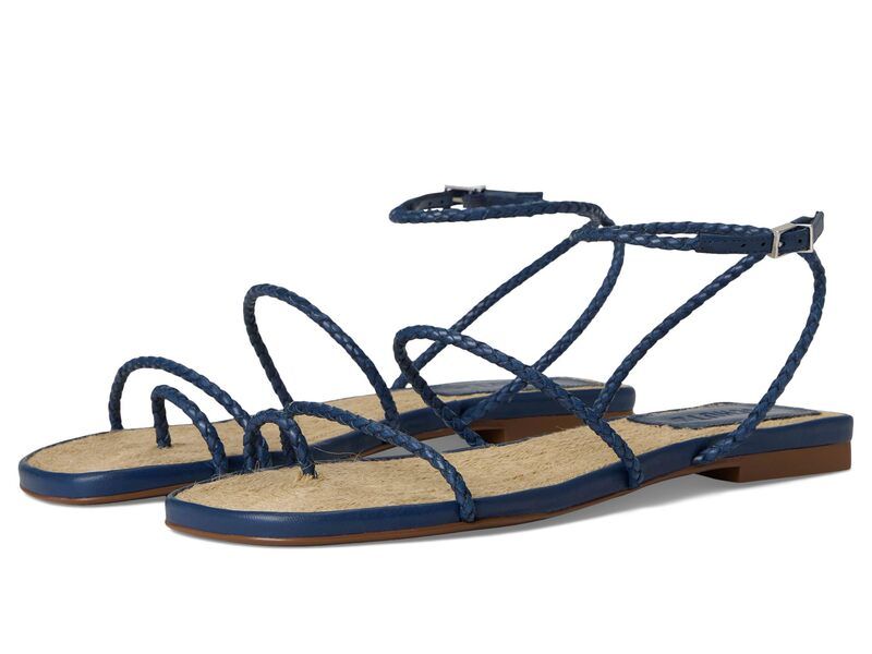 シュッツ レディース シューズ サンダル Schutz Kaya Straw Flat Infinite Blue ブルー