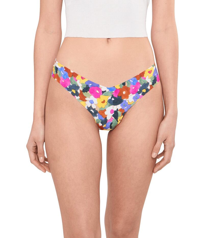 コマンドー レディース アンダーウェア パンツ プリント Commando Classic Printhong Panty Vivid Bloom