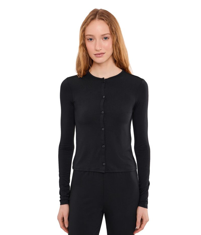 カルバン クライン アンダーウェア レディース アウター ニット・セーター Calvin Klein Underwear Ultra Soft Modal Cardi Black ブラック