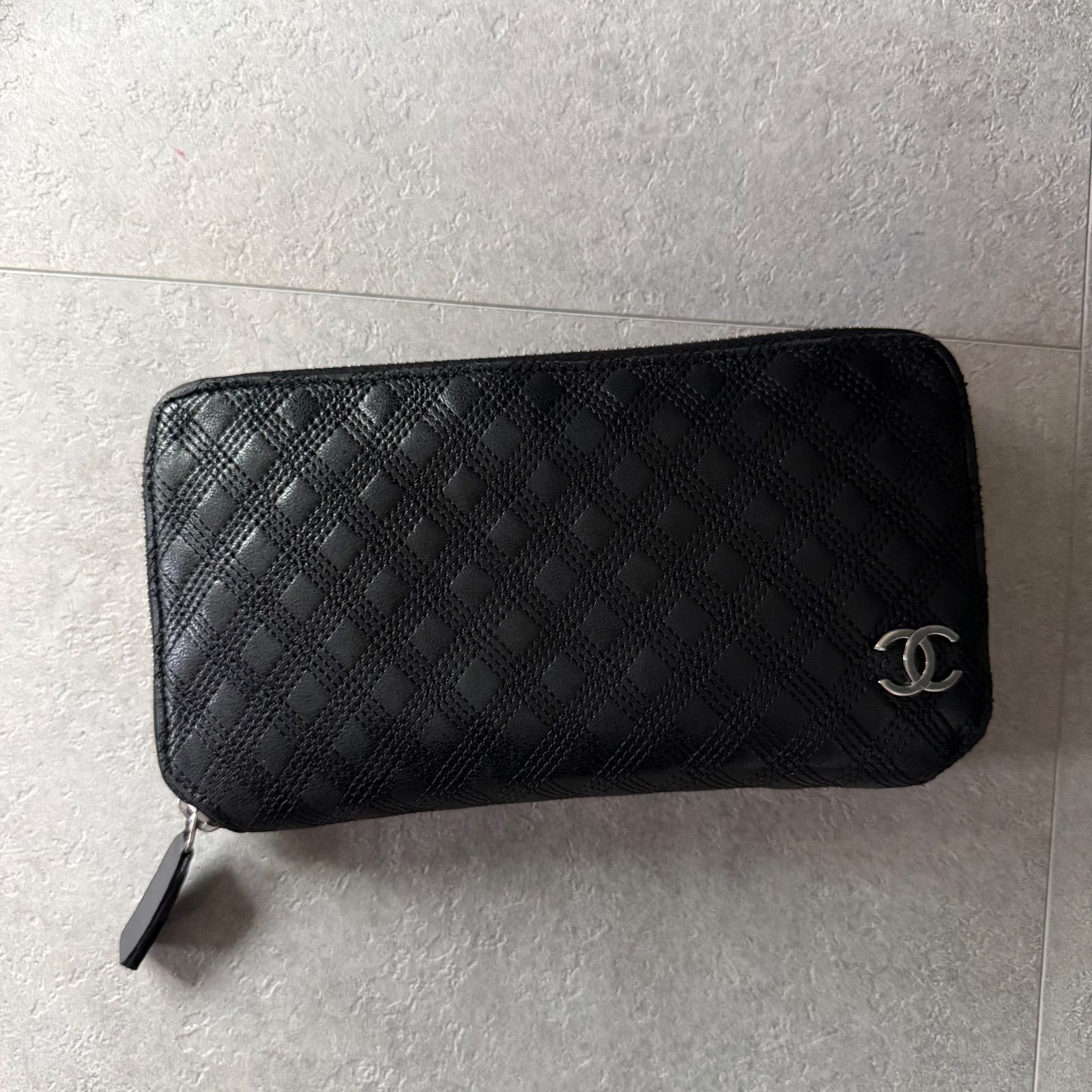 CHANEL シャネル ビコローレ ココマーク ラウンドファスナー長財布