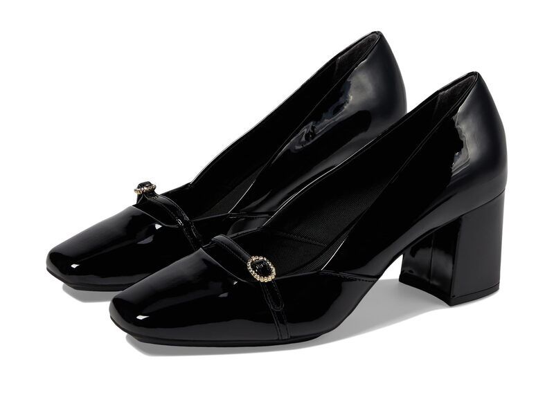 アンクライン レディース アウター コート Anne Klein Lexington Black Patent 1 ブラック