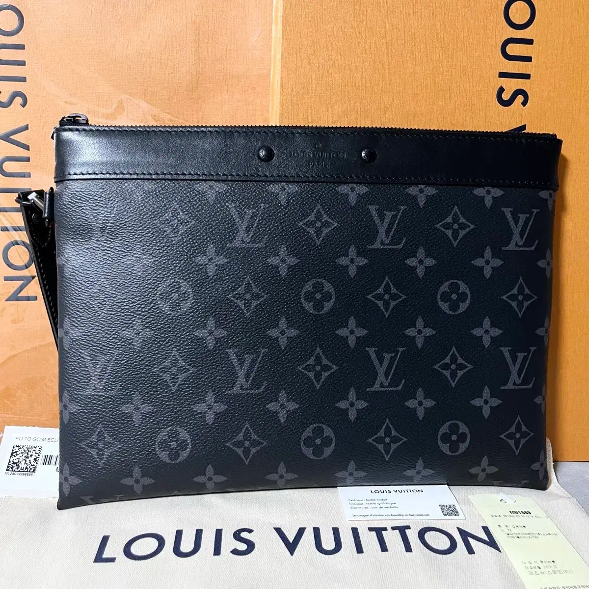 新品級フルセット Louis Vuitton ルイヴィトン エクリプス ポシェット トゥーゴー クラッチバッグ