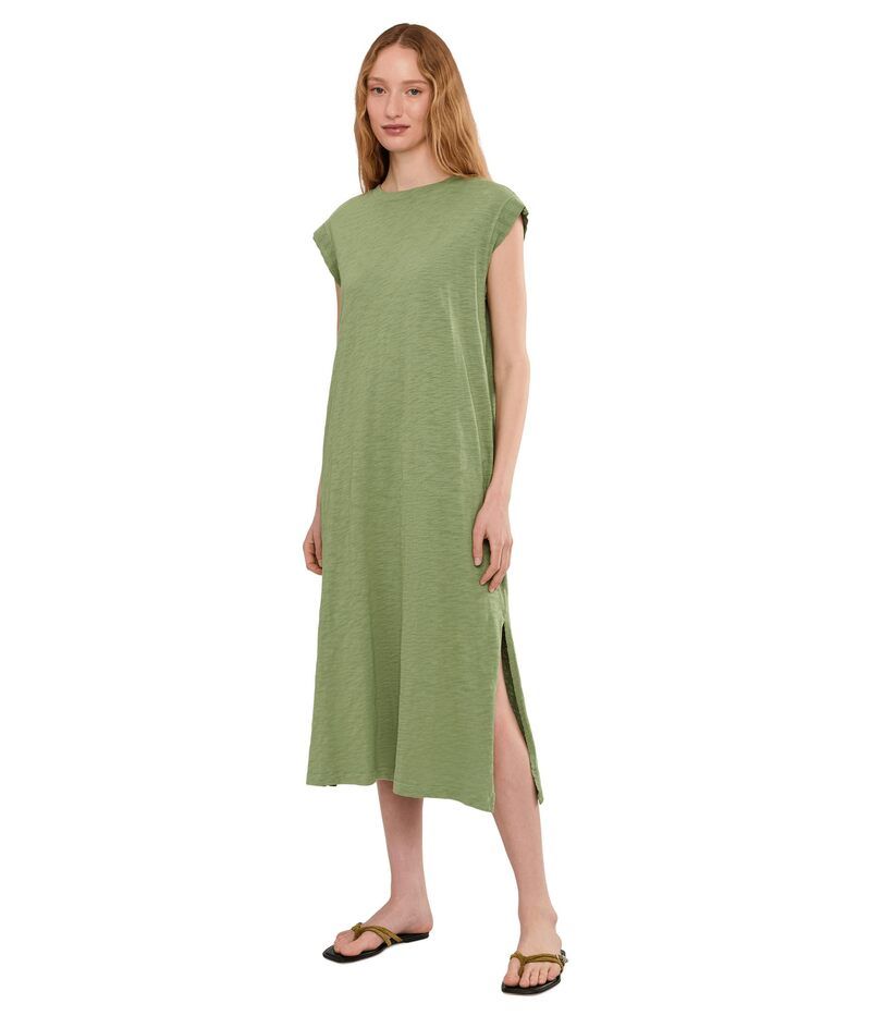 モッドドック レディース トップス ワンピース キャップ Mododocap Sleeve Column Dress with Conrast Cuffs Hazel