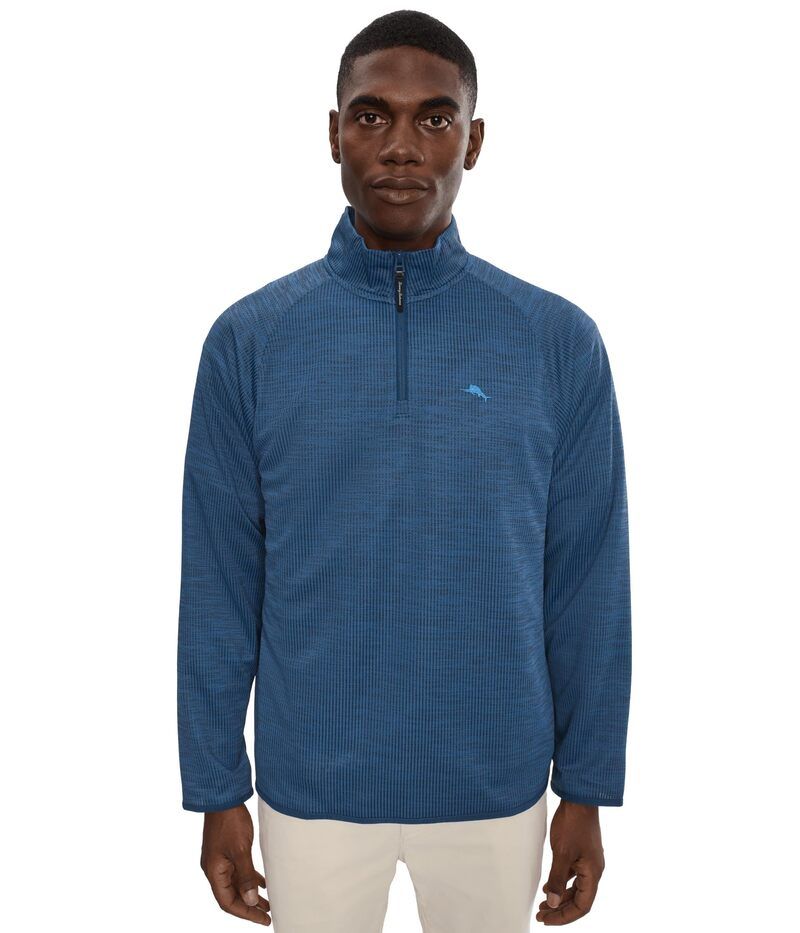 トッミーバハマ メンズ アウター パーカー・スウェット ハーフジップ Tommy Bahama Palm Pro Half Zip Maritime