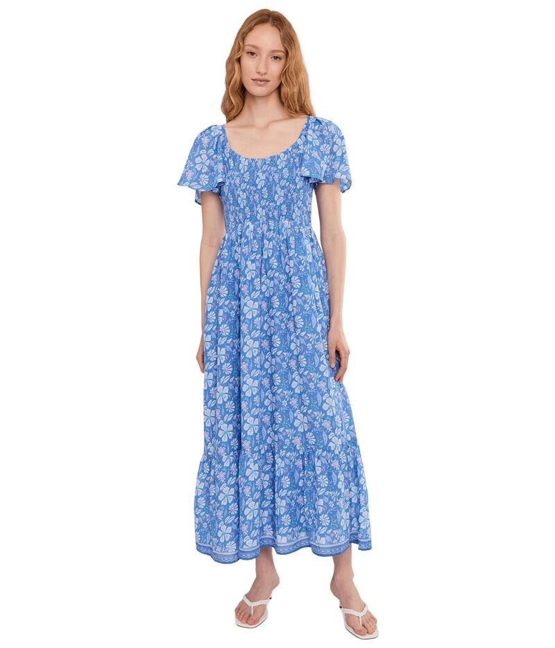 ヴァインヤードヴァインズ レディース トップス ワンピース マキシ Vineyard Vines Flutter Sleeve Maxi Dress Hibiscus Breaker