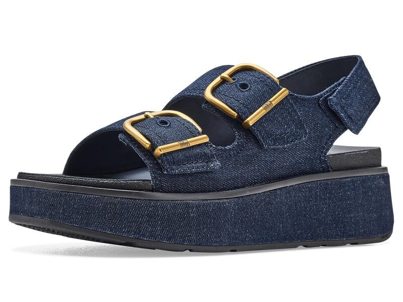 フィットフロップ レディース シューズ サンダル デニム FitFlop Gen FF Max Buckle Denim Back Strap Sandals Dark Denim デニム