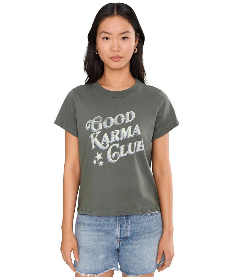 スピリチュアルギャングスタ レディース トップス シャツ Spiritual Gangster Karma Club Lila Tee Vintage Black ブラック