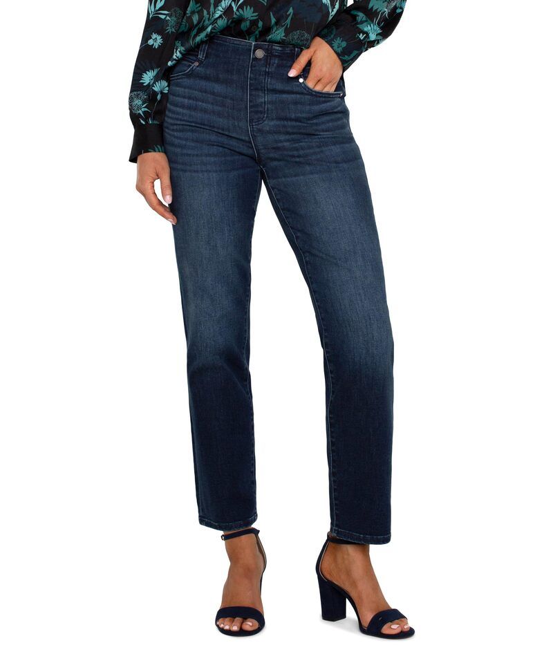 リヴァプール ロサンゼルス レディース ボトムス デニムパンツ プチ Liverpoolos Angeles Petite Gia Glider Pull On Slimid Rise Stretch Denim Warner Lake デニム
