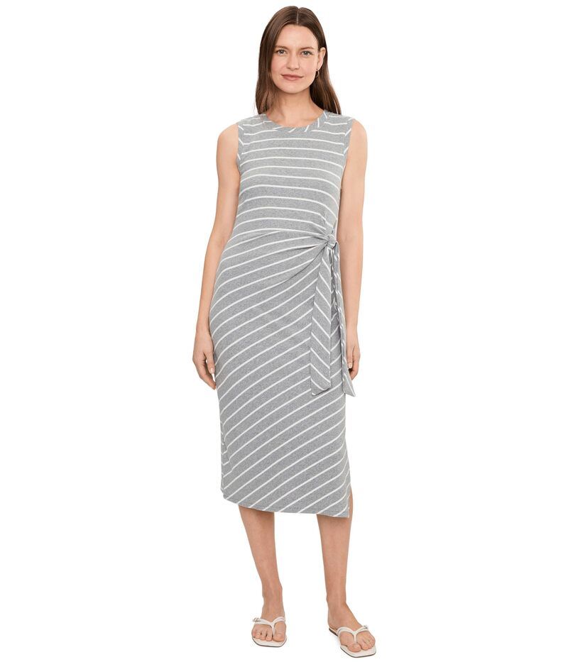 モッドドック レディース トップス ワンピース ミディ Mododoc Side Tie Midi Tank Dress Heather GreyWhite ホワイト
