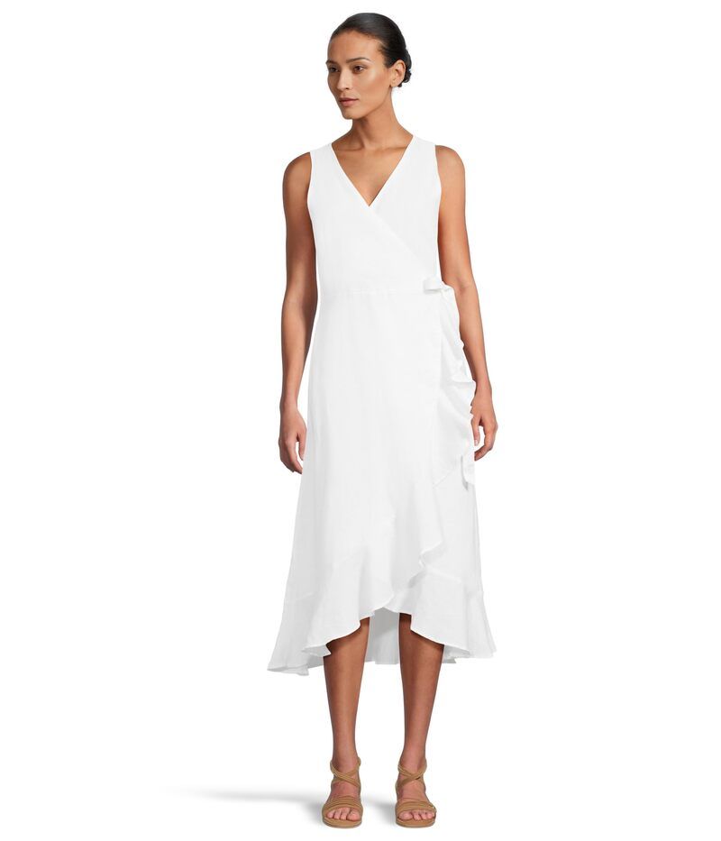 トッミーバハマ レディース トップス ワンピース ミディ ノースリーブ Tommy Bahama Coastalina Sleeveless Wrap Midi Dress White ホワイト
