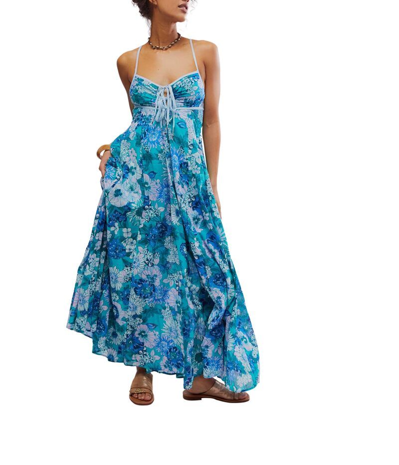 フリーピープル レディース トップス ワンピース マキシ Free People Dream Weaver Maxi Teal Combo ティール