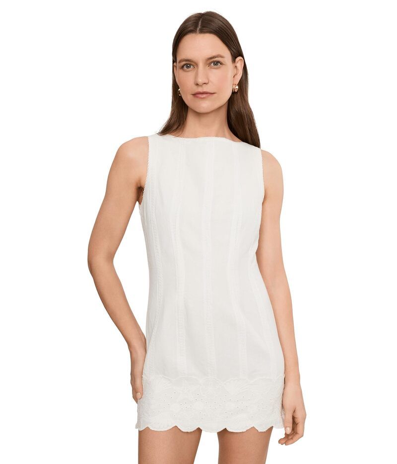 ウミーユアムーム レディース トップス ワンピース ミニ Show Me Your Mumu Ciao Mini Dress Whiteyelet Em ホワイト