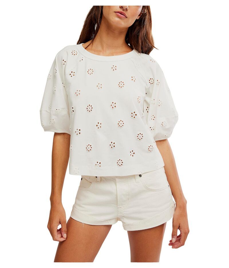 フリーピープル レディース トップス シャツ Free People Jessieyeletee Whisper White ホワイト