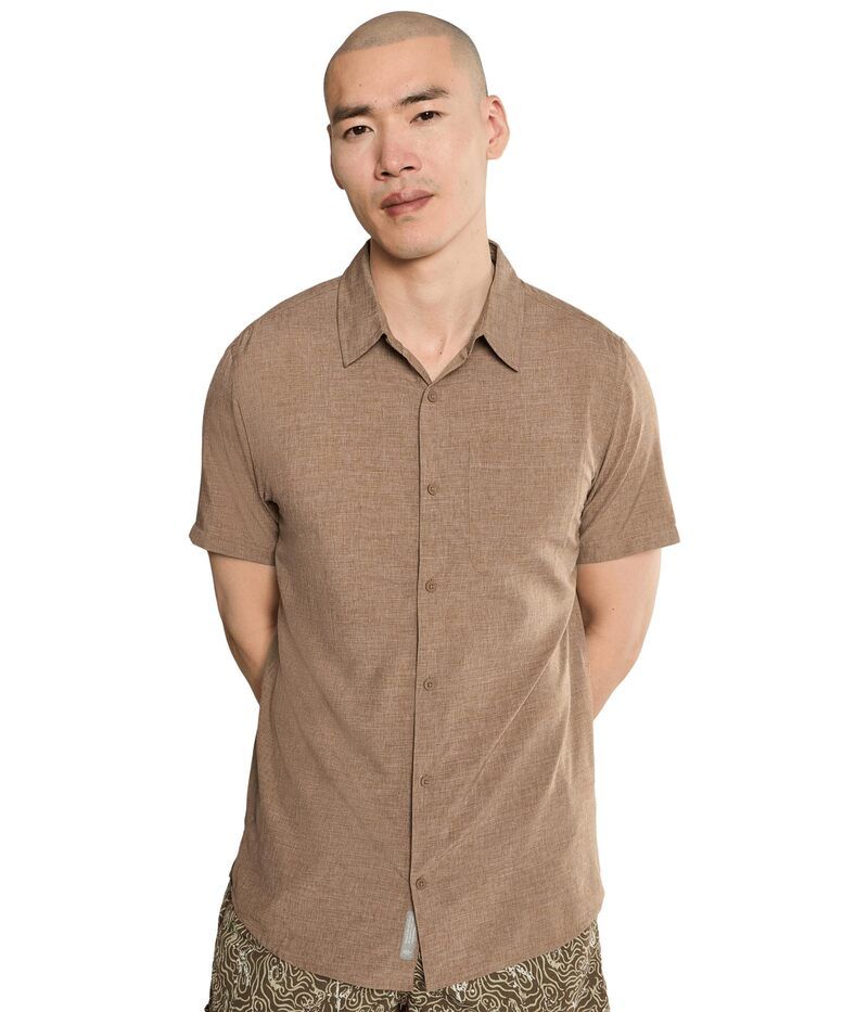 ロイヤルロビンズ メンズ トップス シャツ Royal Robbins Amp Lite II Short Sleeve Walnut Heather ヘザー