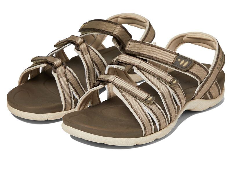 エルエルビーン レディース シューズ サンダル ブーツ Llbean Boothbay Sandal Webbing Dark Cement