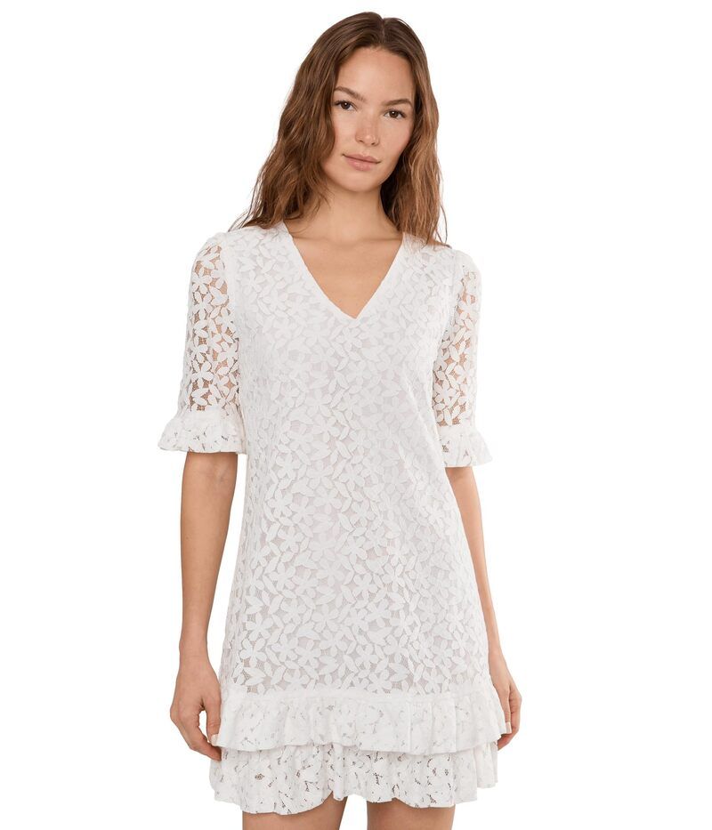 セセ レディース トップス ワンピース Vネック レース CeCe Lace Vneck Shift Dress New Ivory アイボリー