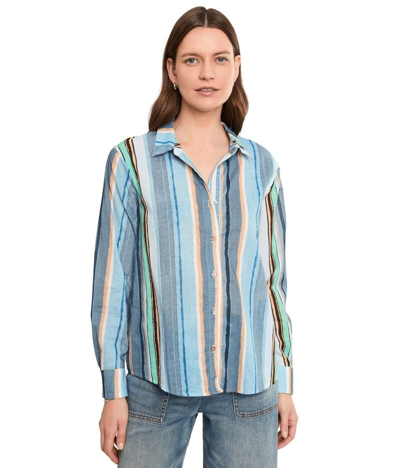 ニックプラスゾーイ レディース トップス シャツ コットン Niczoe Stripe Core Cotton Shirt Blue Multi ブルー