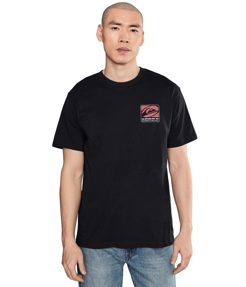 クイックシルバー メンズ トップス シャツ Quiksilver Out Of Boundscreen Tee Black ブラック