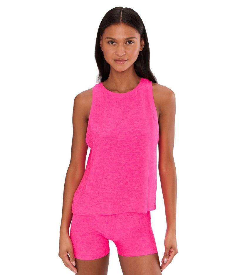 ビヨンドヨガ レディース トップス シャツ Beyond Yoga Featherweight Rebalance Tank Pink Glow Heather ヘザー