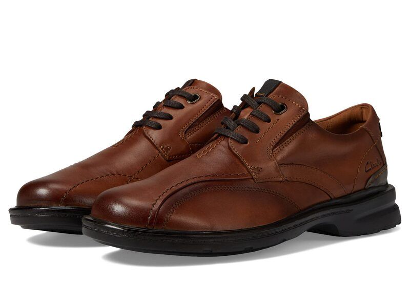 クラークス メンズ シューズ オックスフォード レース Clarks Gessler Lace Dark Tan Leathe タン