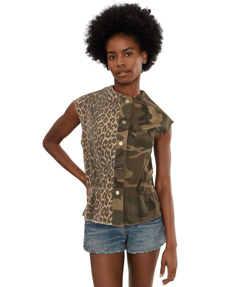 オールセインツ レディース トップス シャツ コート Allsaintsofi Waistcoat Camo Leppo Gree
