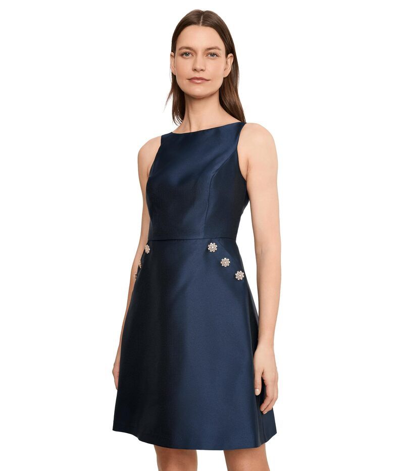 アドリアナ パペル レディース トップス ワンピース Adrianna Papell Pocketrim Short Dress Midnight