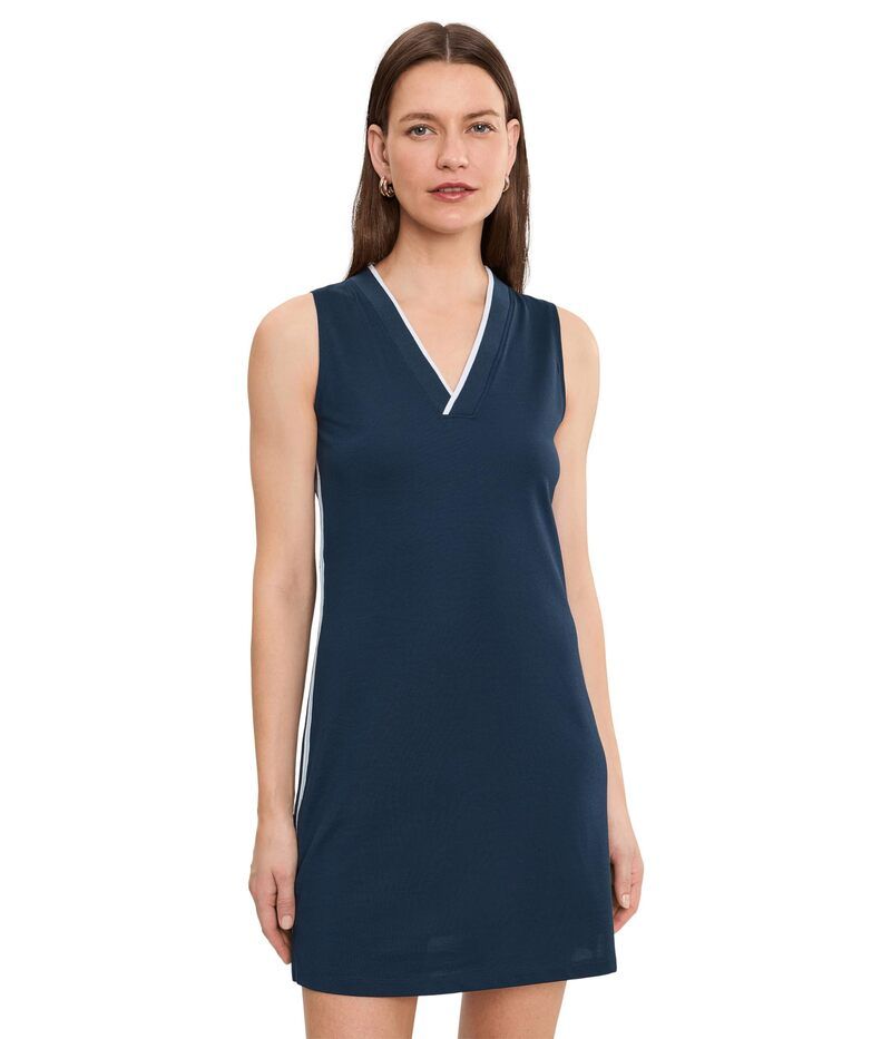 タスクパフォーマンス レディース トップス ワンピース Vネック ノースリーブ tasc Performance Sleeveless Pique Vneck Dress Classic NavyTropical Blue ネイビー