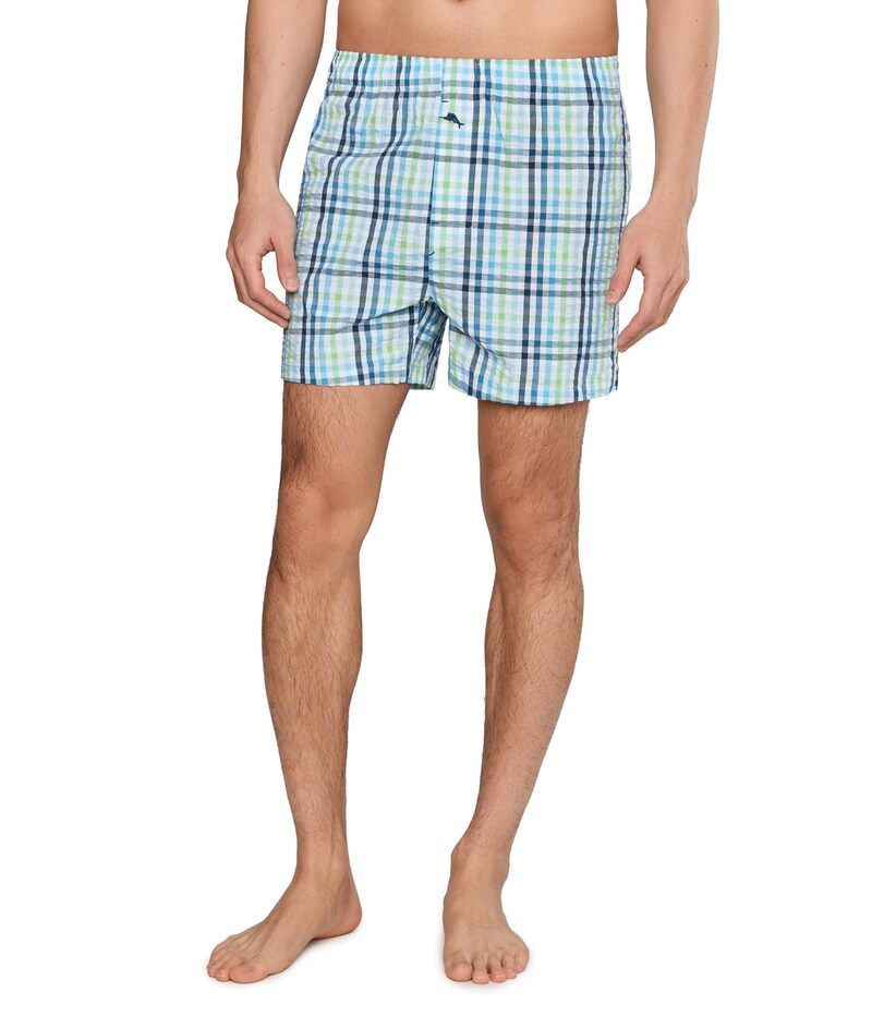 トッミーバハマ メンズ ボトムス ハーフパンツ・ショーツ コットン Tommy Bahama Cotton Seersucker Woven Boxer Pineapple Stripe ストライプ