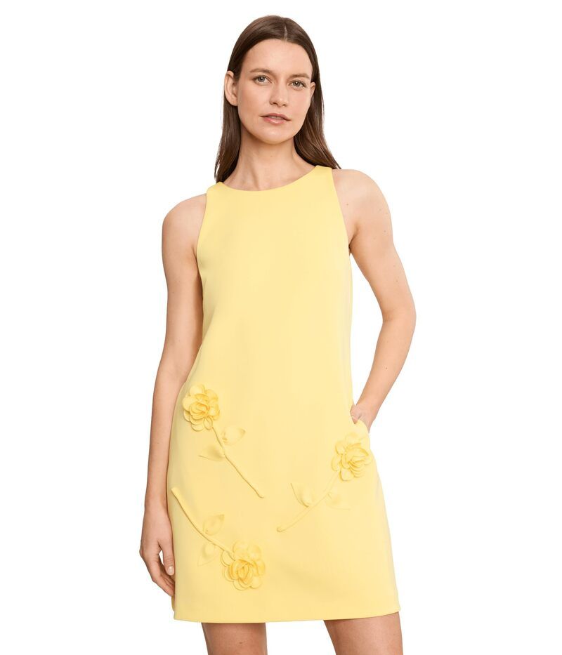 アドリアナ パペル レディース トップス ワンピースキューバ Adrianna Papell Scuba Rosette Shift Warm Sun