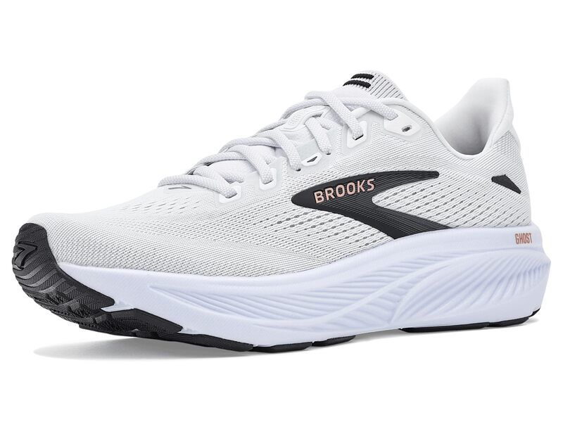 ブルックス レディース シューズ スニーカー Brooks Ghost 18 WhiteBlackRos ホワイト