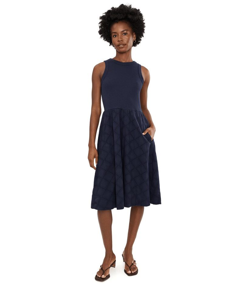 ニックプラスゾーイ レディース トップス ワンピース Niczoe Diamond Eyelet Sofia Dress Dark Indigo インディゴ