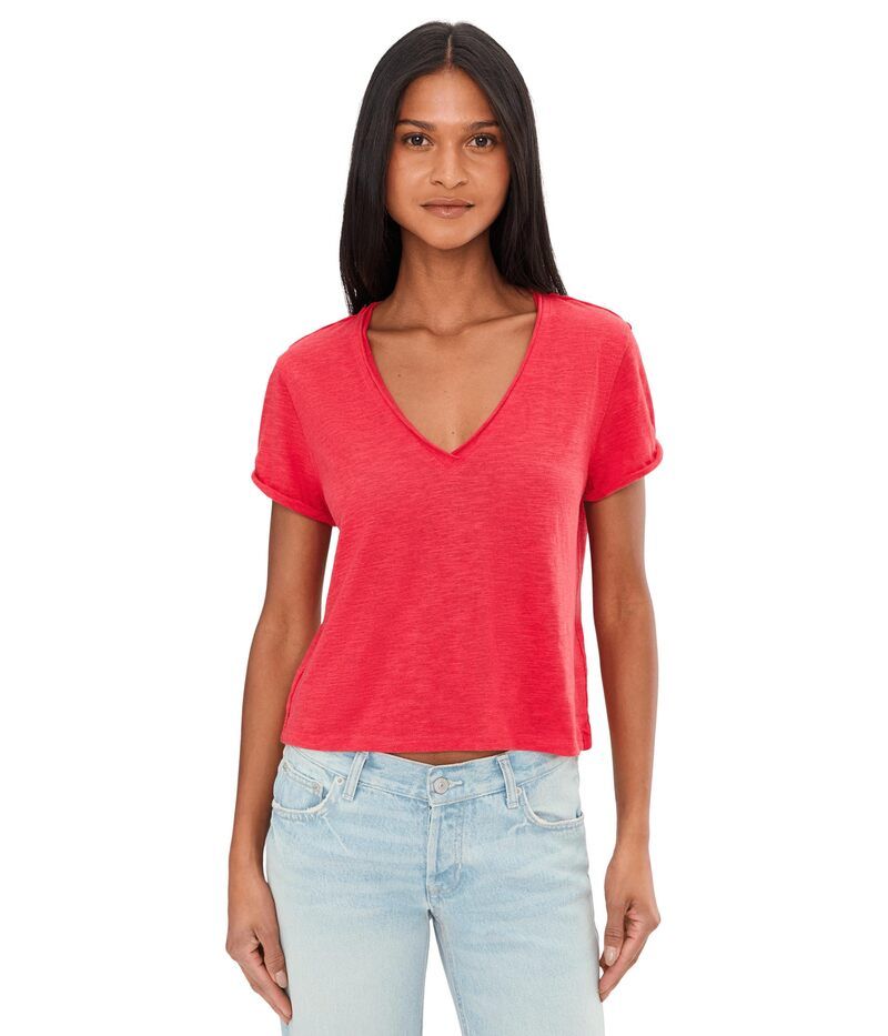 フリーピープル レディース トップス シャツ Free People We The Free Take 2 Tee Racing Red Combo レッド