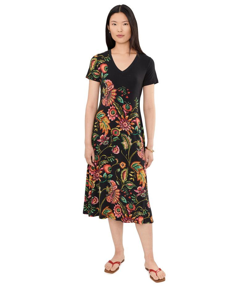 ジョニーワズ レディース トップス ワンピース Vネック キャップ Johnny Was The Janie Favorite VNeck Cap Sleeve Dress Valley Of The F