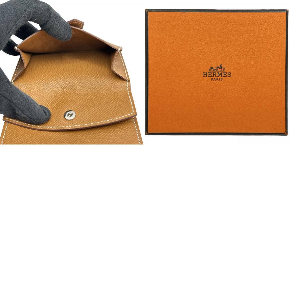 エルメス HERMES ベアンミニ Z刻印 ゴールド/シルバー金具 エプソン 