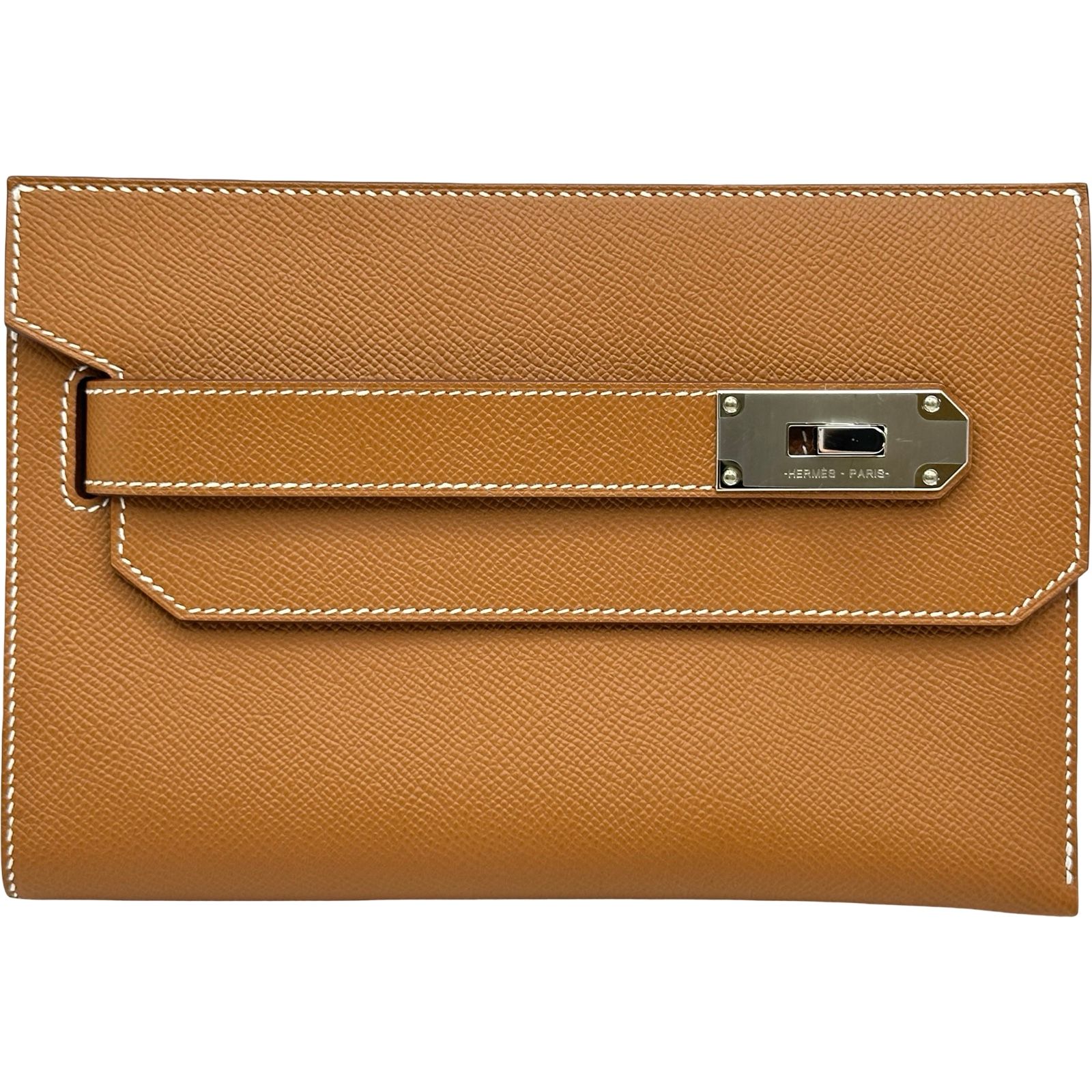 エルメス HERMES アカデミ K刻印 ゴールド/シルバー金具 エプソン レディース ポーチ