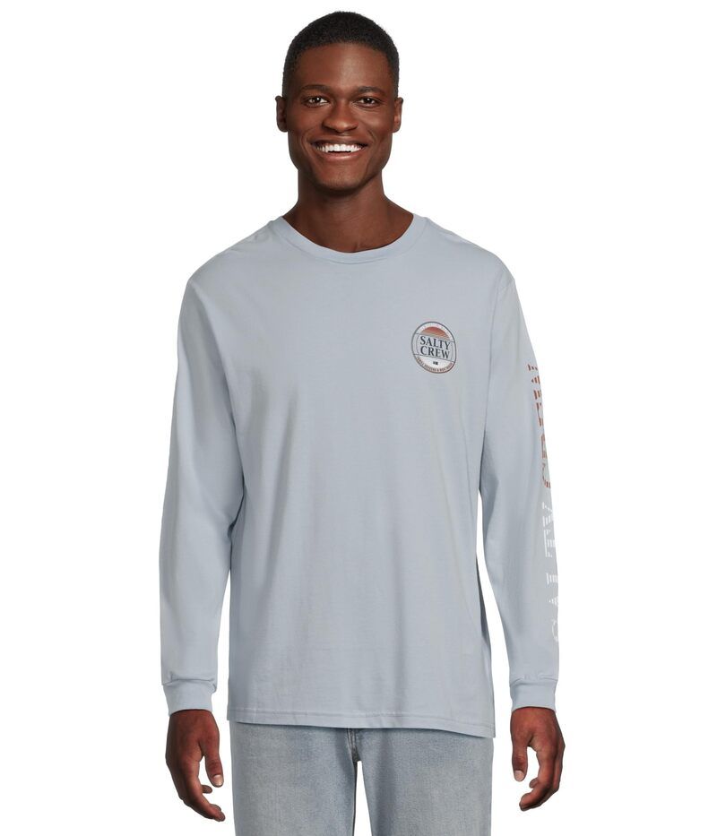 ソルティークルー メンズ トップス シャツ Salty Crew Simple Fade Long Sleeve Tee Blue Fog ブルー