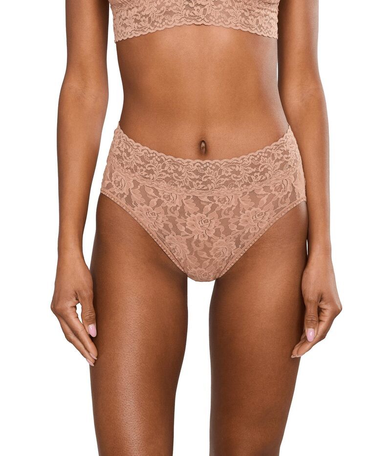 ハンキーパンキー レディース アンダーウェア パンツ レース Hanky Panky Signature LaceR French Briefsun Tan タン
