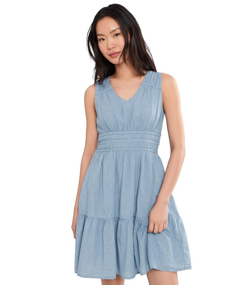 トッミーバハマ レディース トップス ワンピース ノースリーブ Tommy Bahama Voile Voyage Sleevelesshort Dress Port Side Blue ブルー