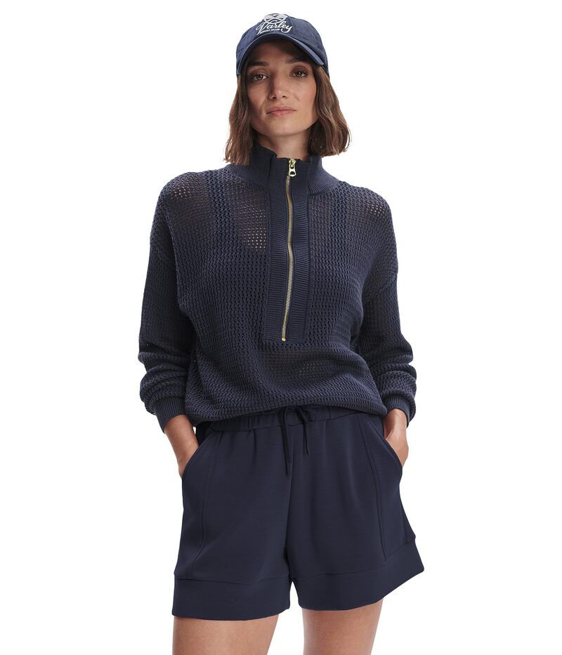 バーレイ レディース ボトムス ハーフパンツ・ショーツ ショートパンツ Varley Atrium HighRise Shorts Navy ネイビー