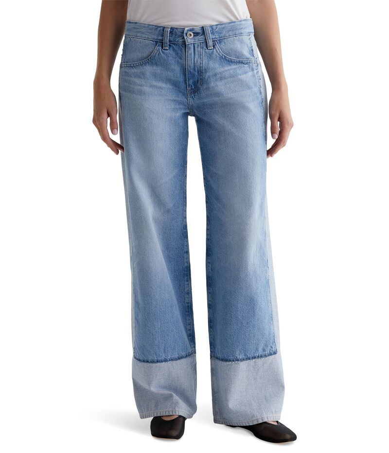 エージージーンズ レディース ボトムス デニムパンツ ワイドレッグ ローライズ Ag Jeans Adria Low Rise Baggy Wide Leg in Mondrian