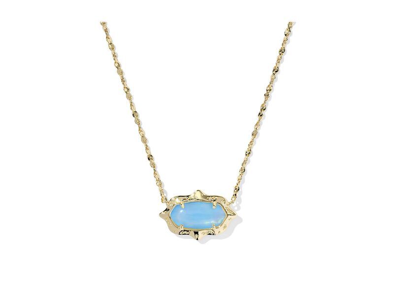 ケンドラスコット レディース アクセサリー ネックレス・チョーカー・ペンダントトップ レース Kendra Scott Elisa Scallop Frame Short Pendant Necklace Gold Sky Blue I ブルー