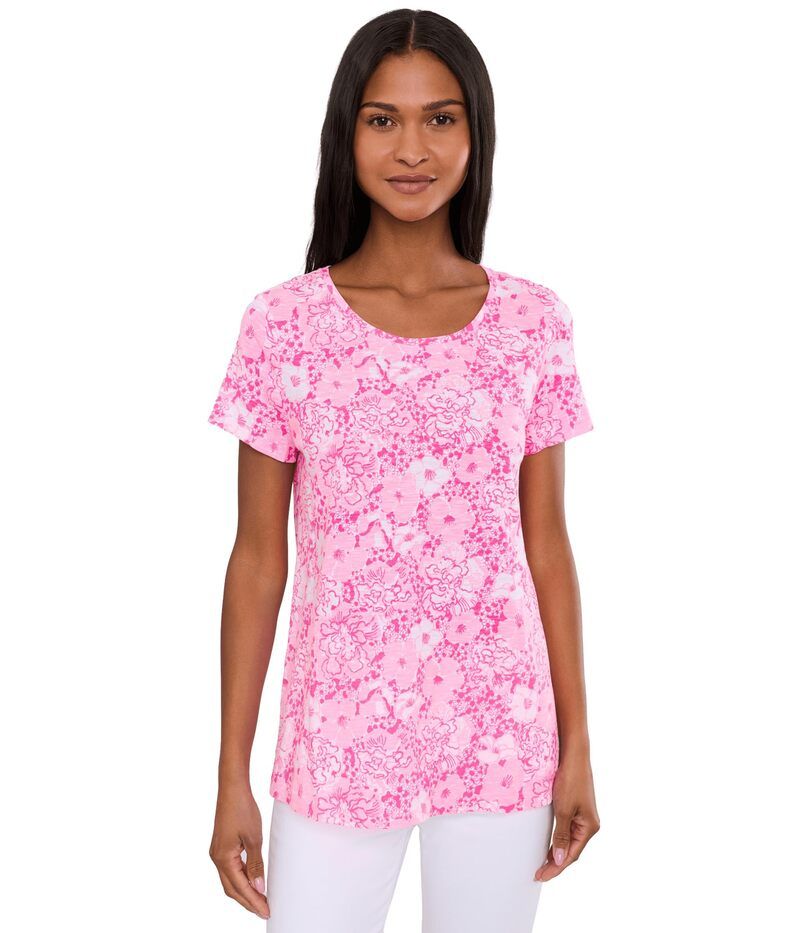 リリーピュリッツァー レディース トップス シャツ Lilly Pulitzer Etta Scoop Neck Conch Shell Pin