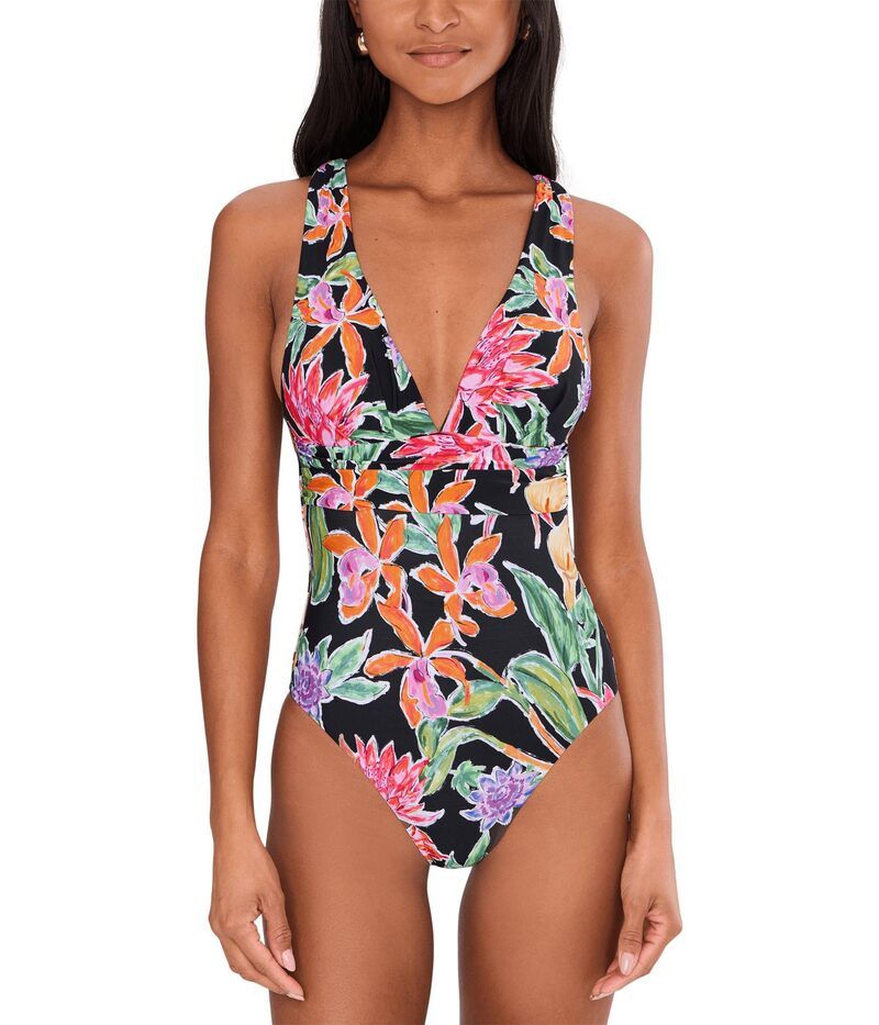 シーフォリー レディース 水着 上下セット Seafolly Hothouse Flowers Cross Back One Piece Black ブラック