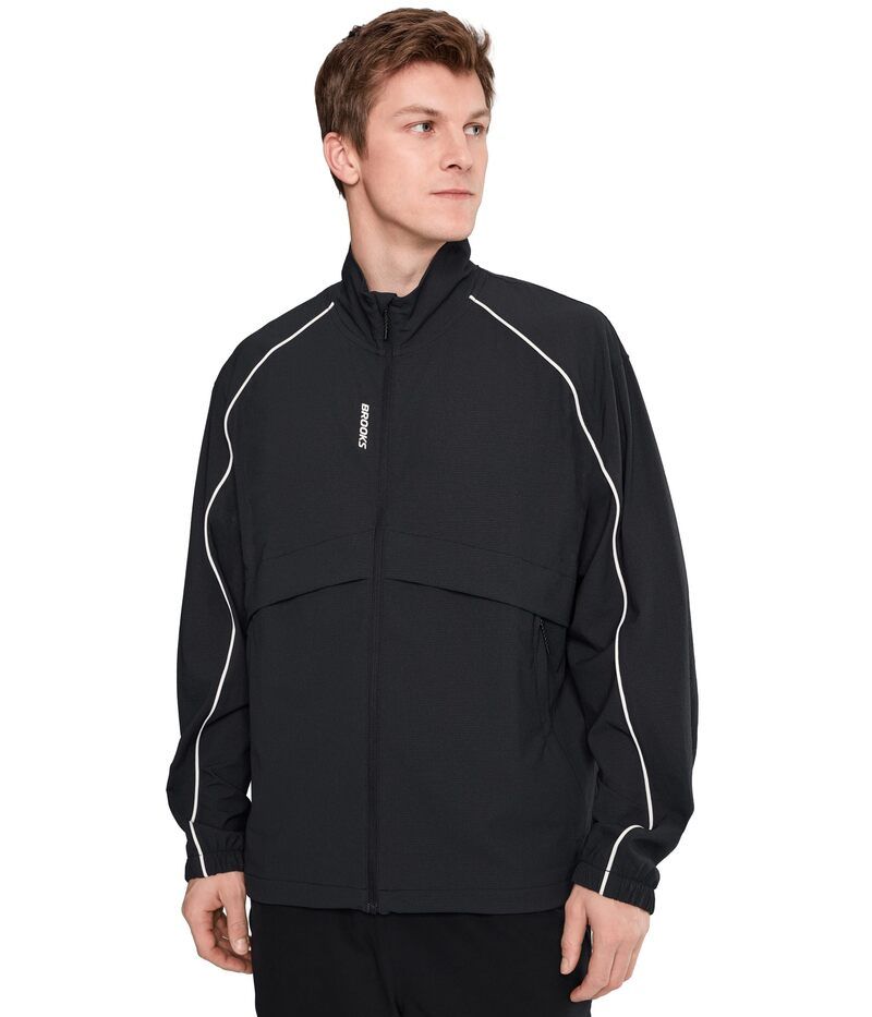 ブルックス メンズ アウター コート ジャケット Brooks Movement Relaxed Jacket Black ブラック