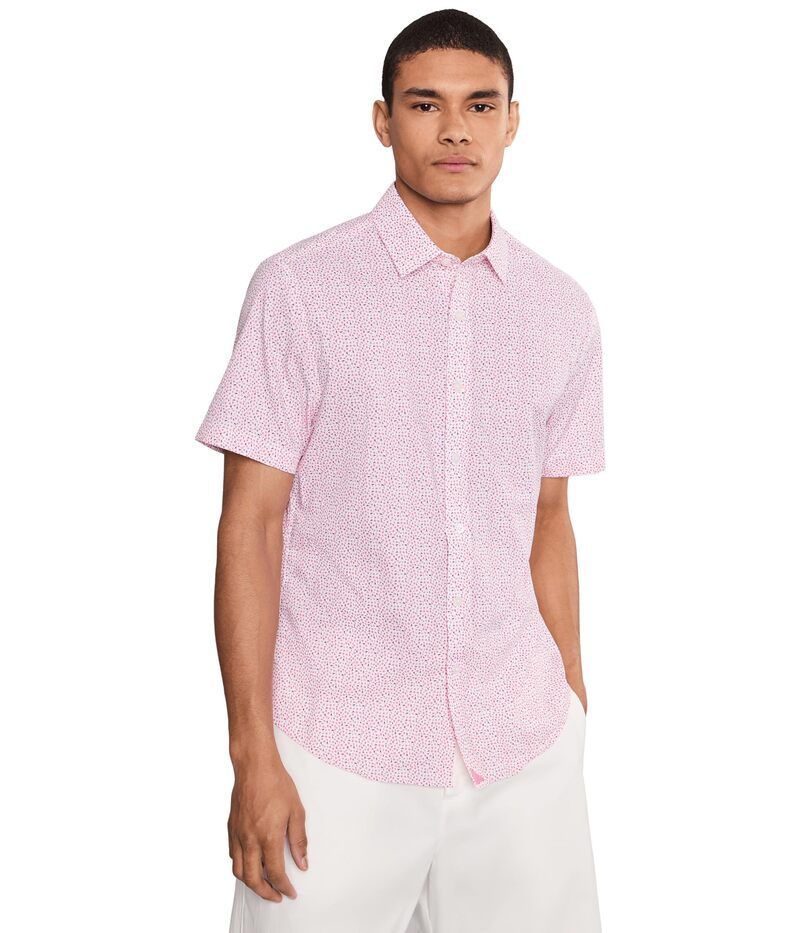 アンタックイット メンズ トップス シャツ プリント Untuckit Short Sleeve Brookstone Performance Printed Shirt Pink ピンク