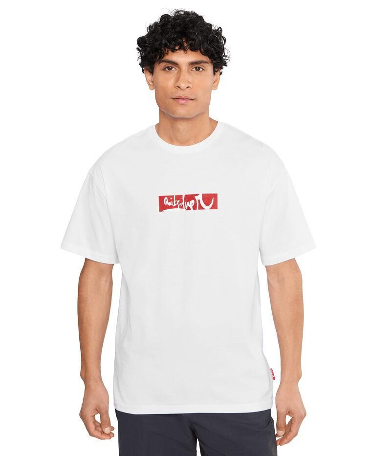クイックシルバー メンズ トップス シャツ Quiksilver YG Impaired Surf Screen Tee White ホワイト